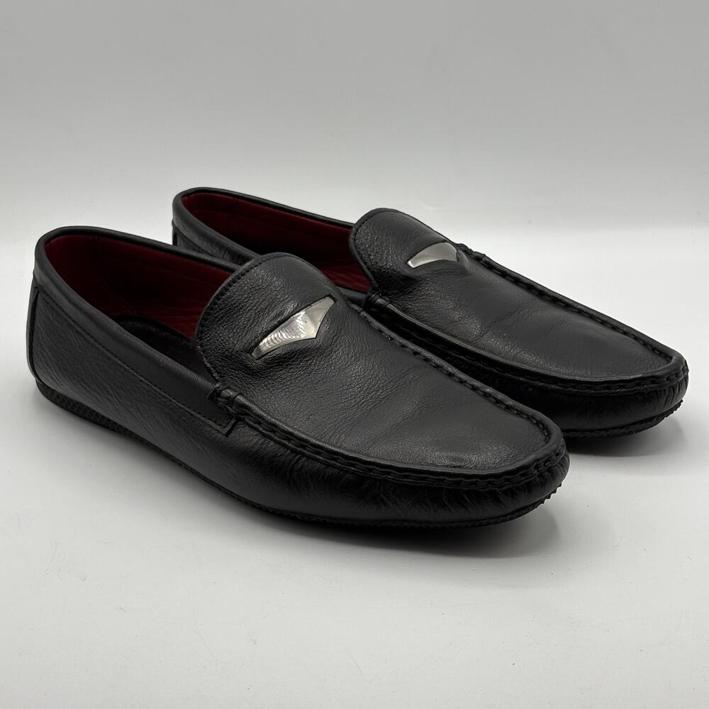 SIGOTTO UOMO 3441 Soft Leather Driving Loafer Black Sz 41 / US 10